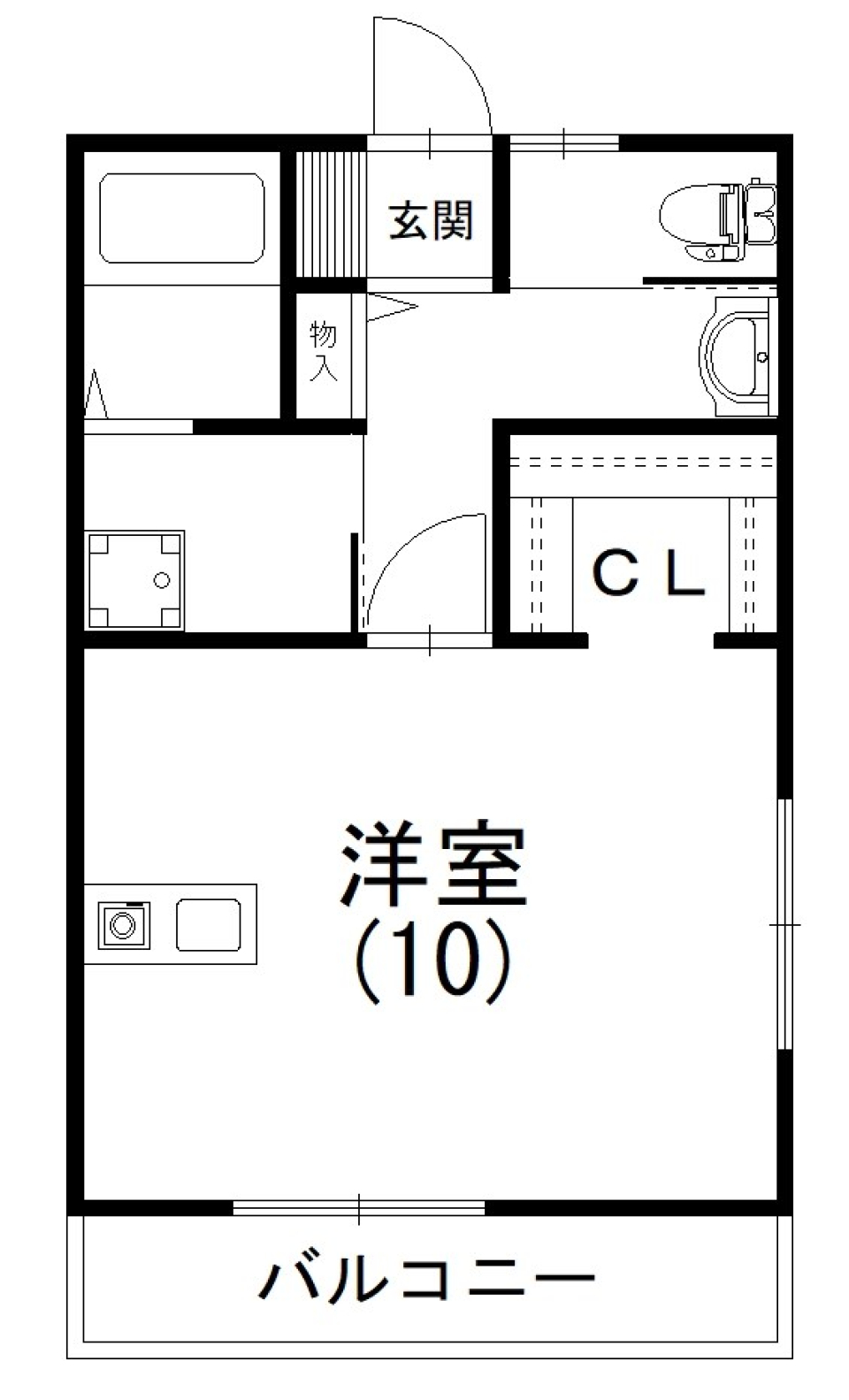 【新築】最高の一人暮らしの舞台の間取り図