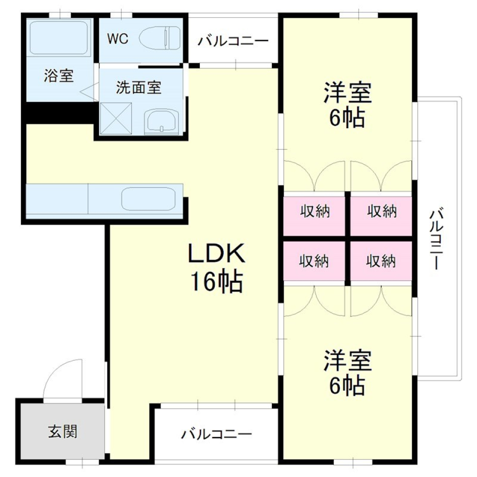 コンクリート打ちっぱなしのカッコイイ家の間取り図