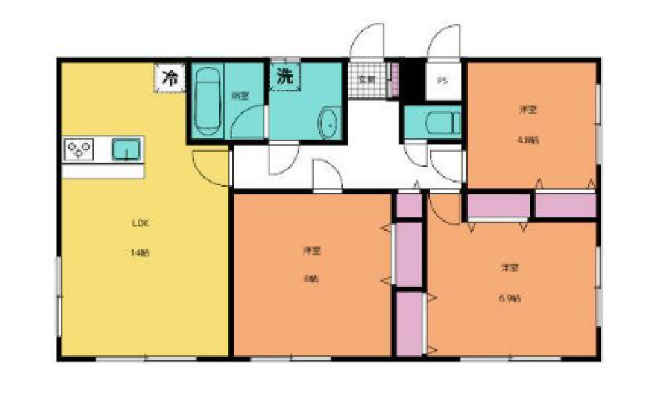 まるごとワンフロアの間取り図