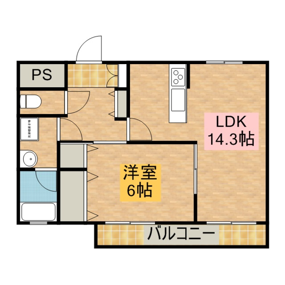 新しい風を感じるお部屋の間取り図