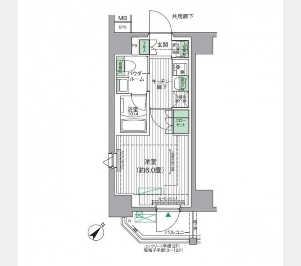 ＢＰＲレジデンス青砥 1004 号室の間取り図