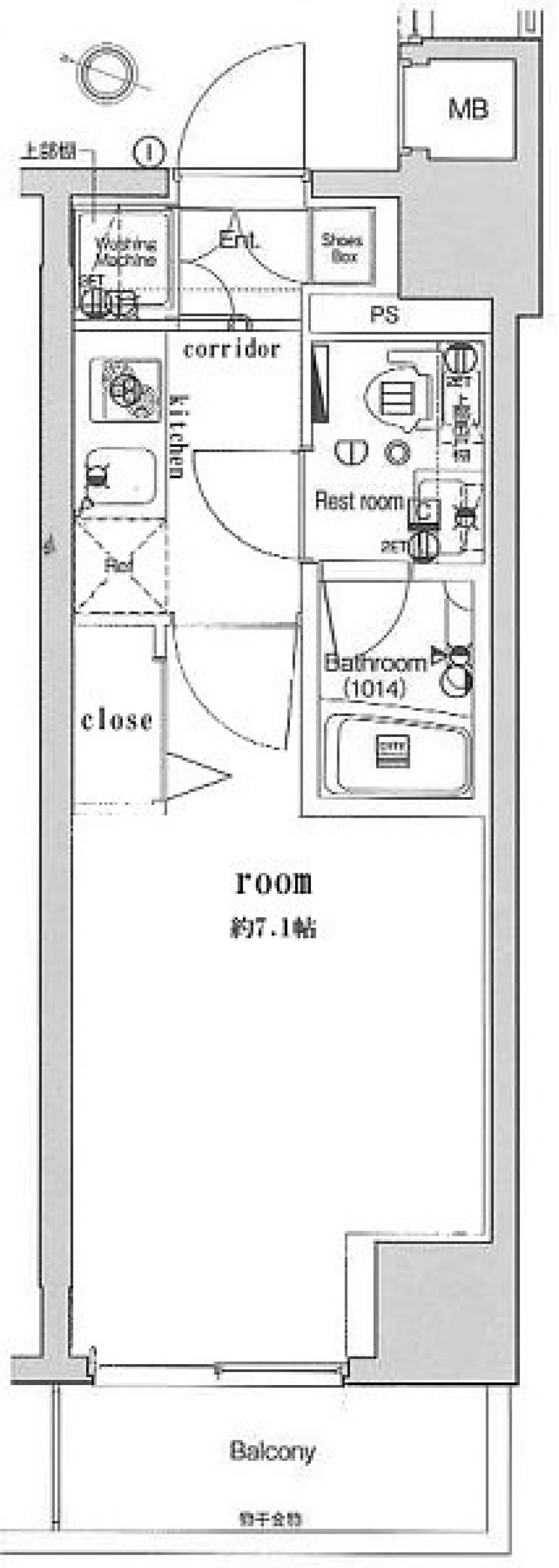 プレミアムキューブ東十条アリア　303号室の間取り図