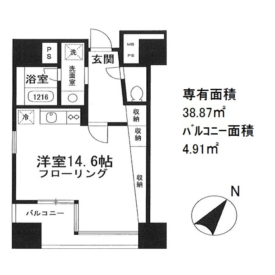 シームレスに広がる［ペット可］の間取り図