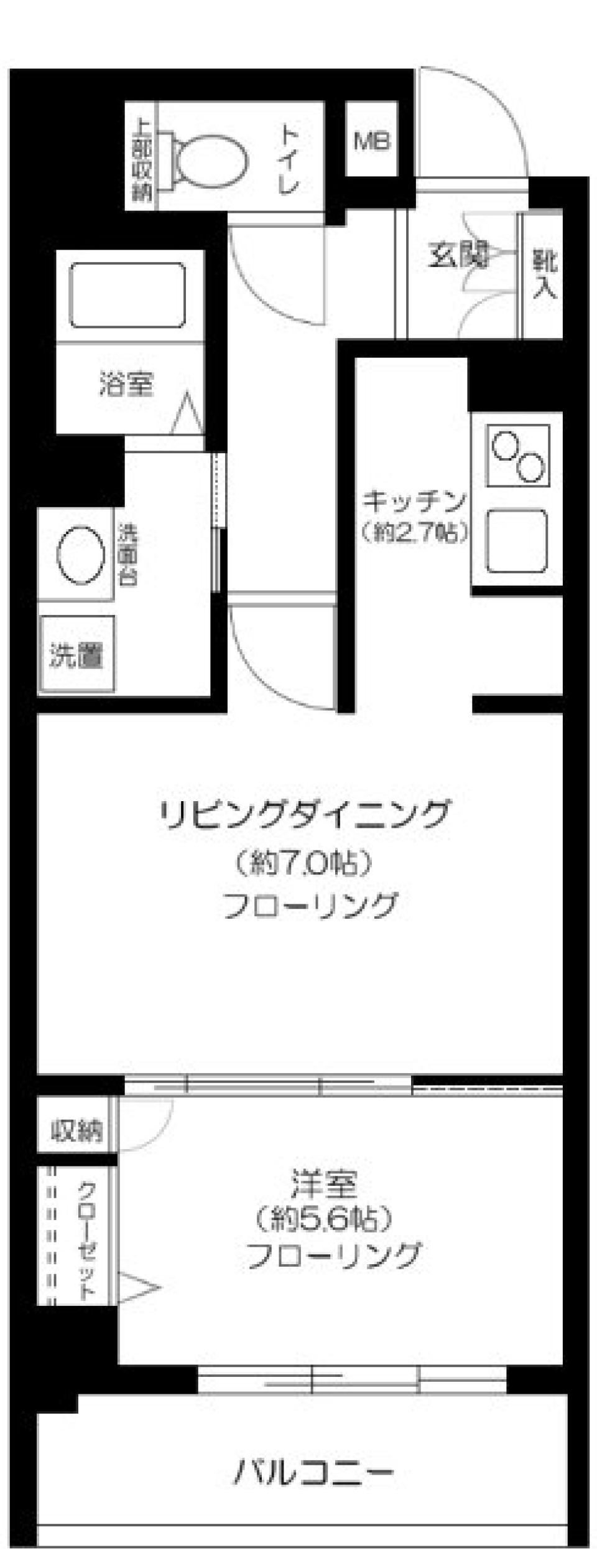 ＣＯＲＥＳ勝どき 602の間取り図