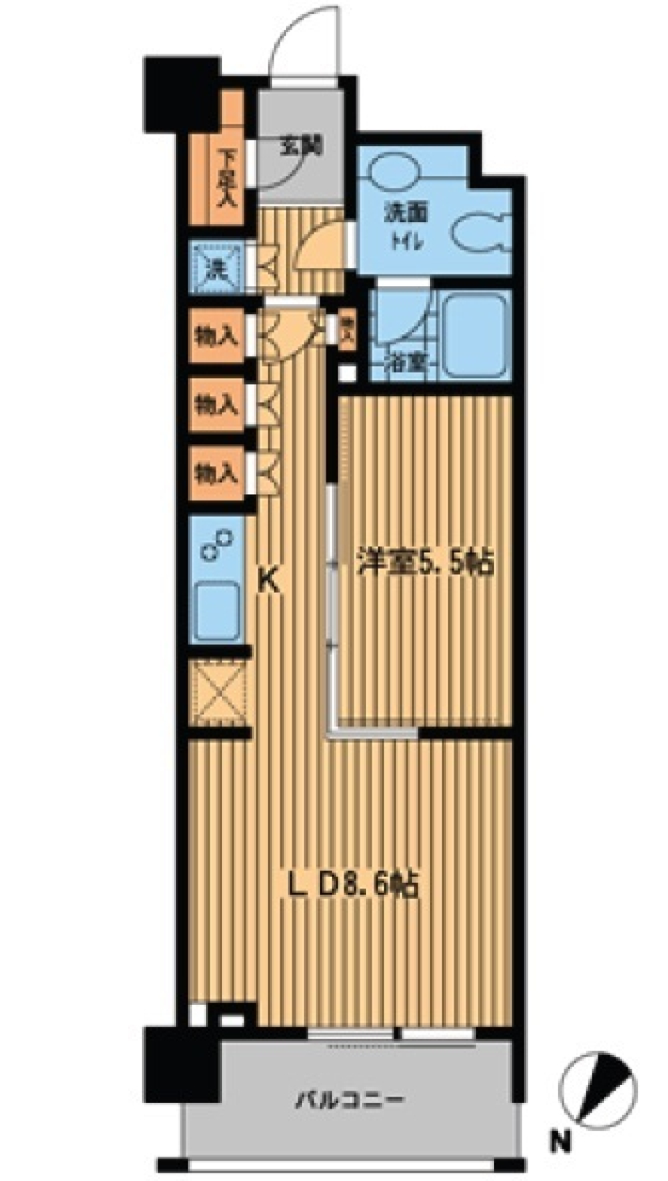 プライムアーバン日本橋横山町 506の間取り図