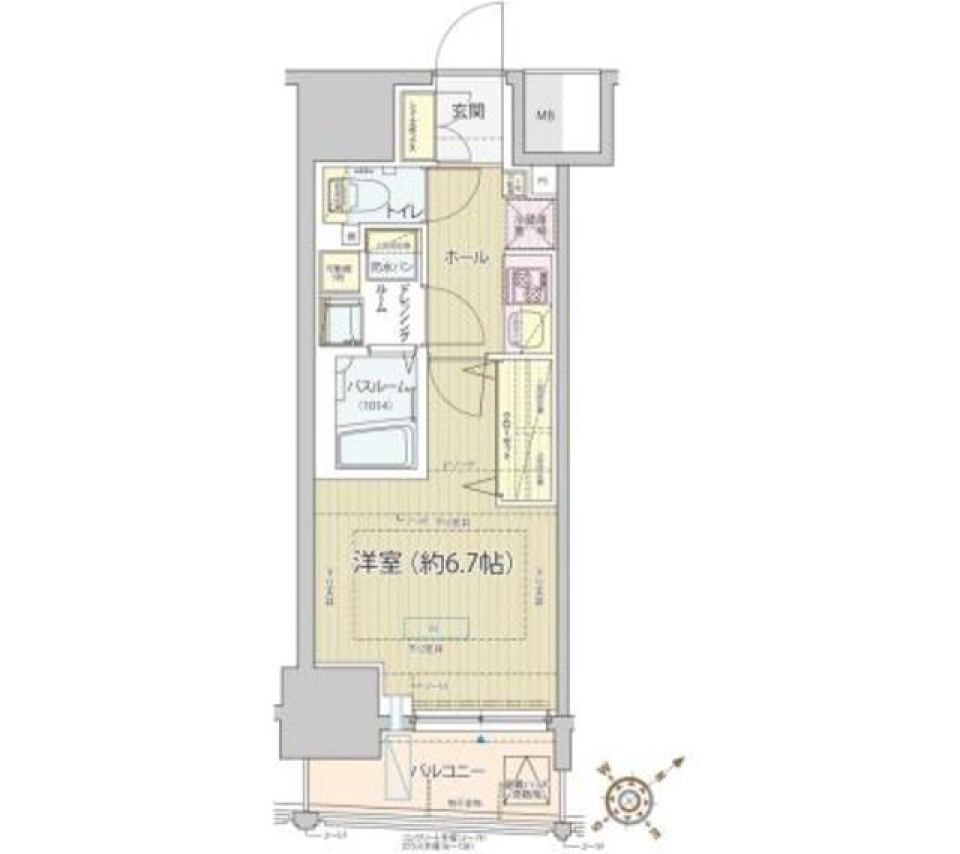 しろいおへやの間取り図