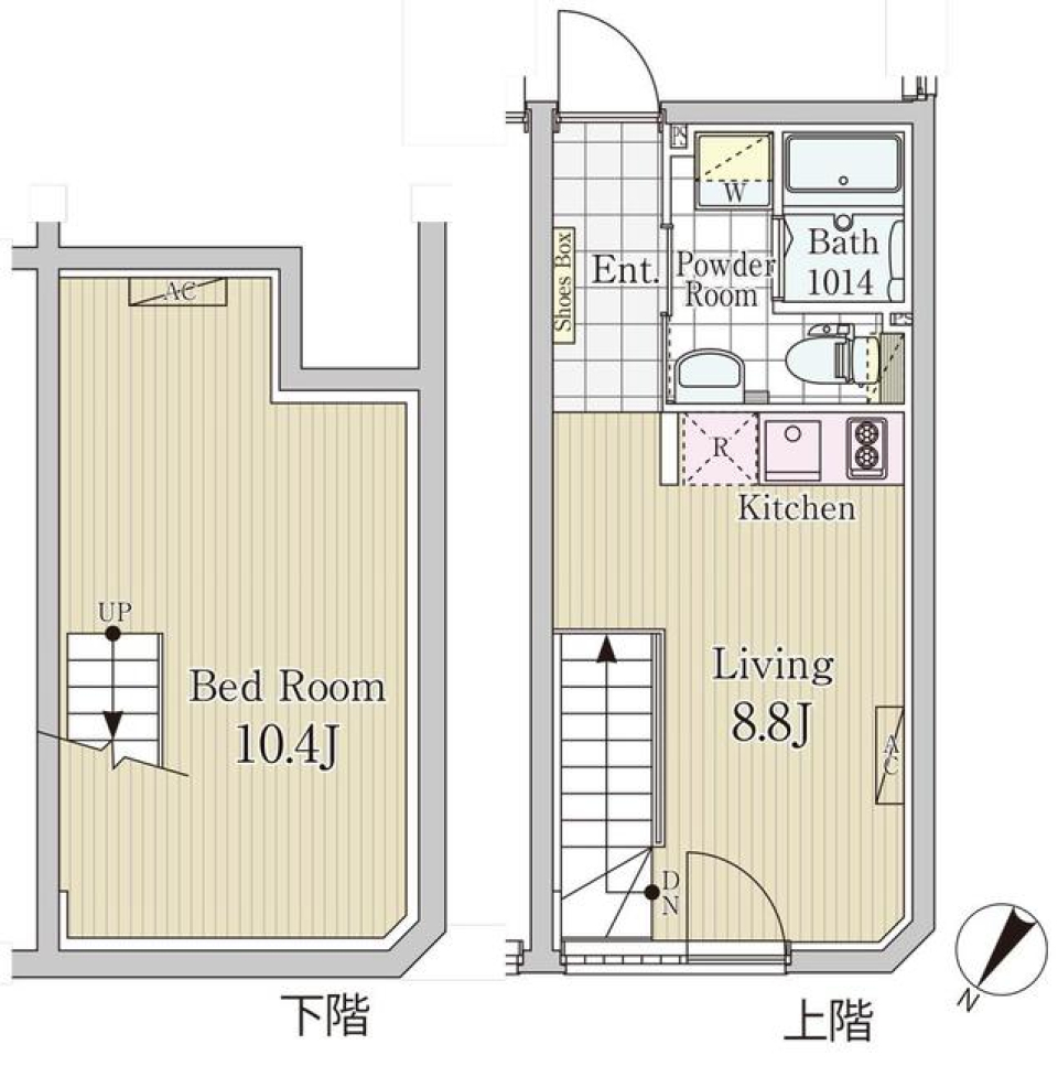 港区三田５丁目　トレンディーなデザイナーズMの間取り図