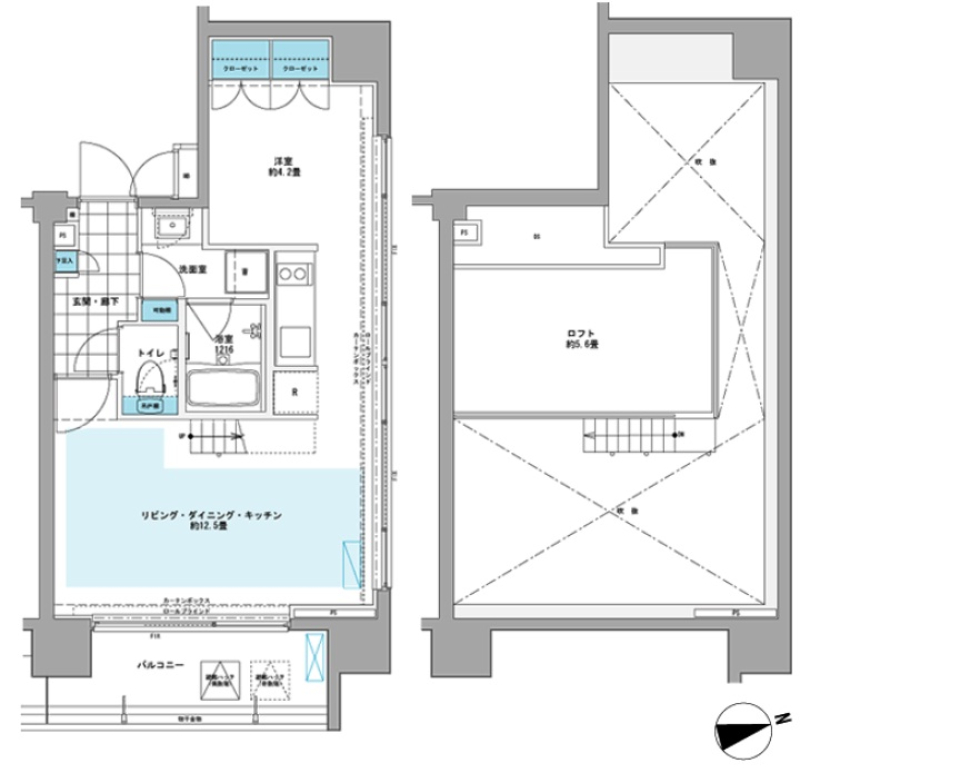 LOFT、それはVIPルームから見渡す空間の間取り図