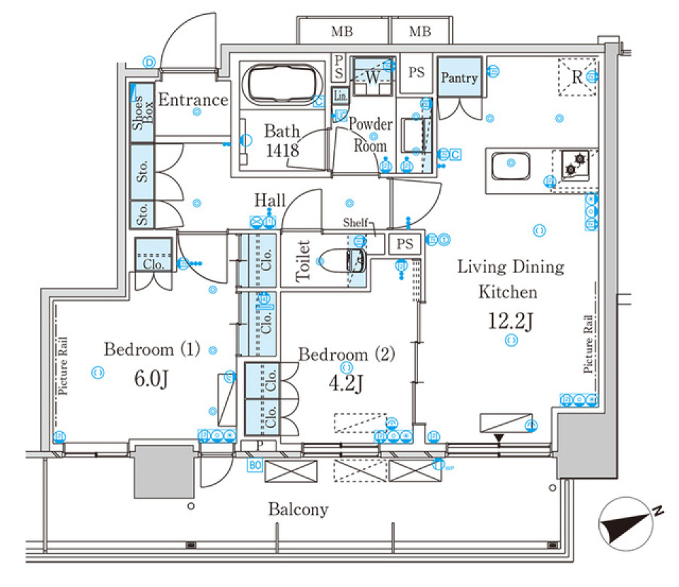 シンプルライフの間取り図