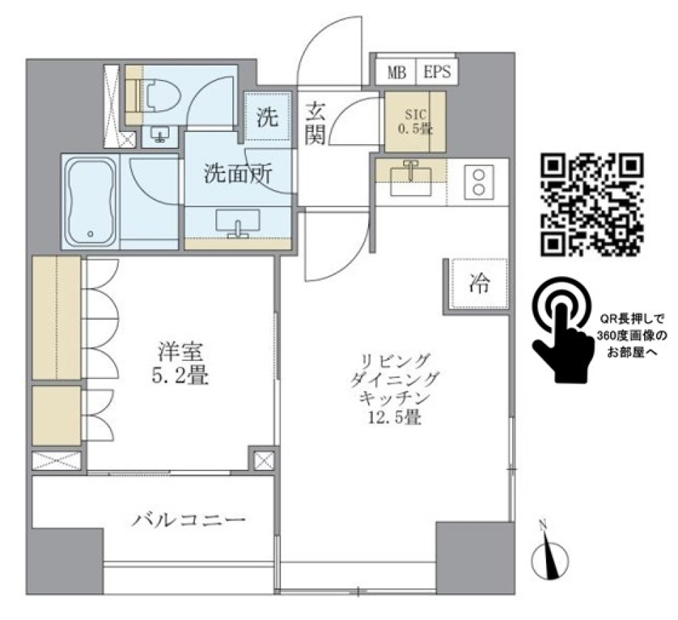 透き通った空間の間取り図