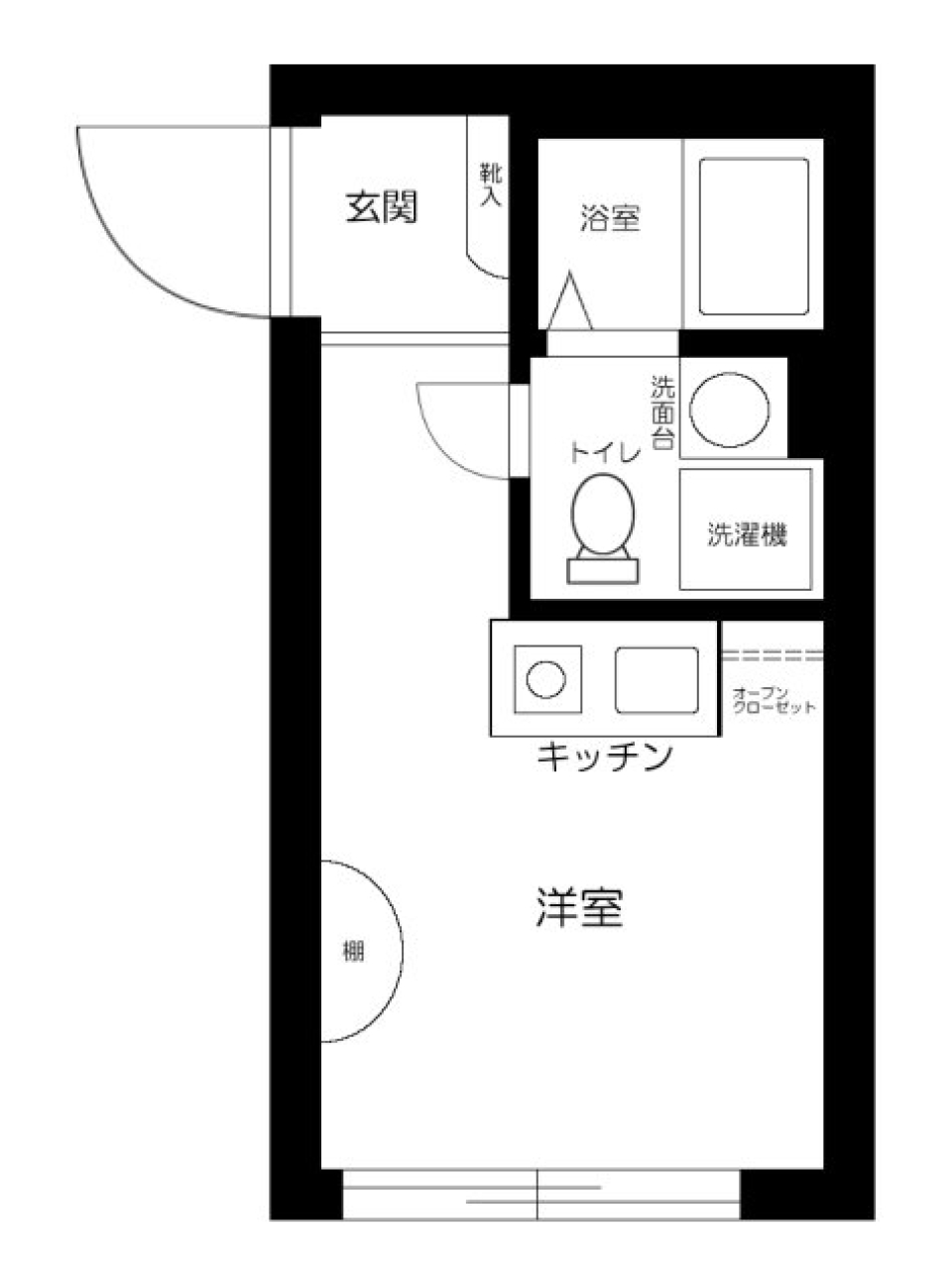 海外風アパートメントの間取り図