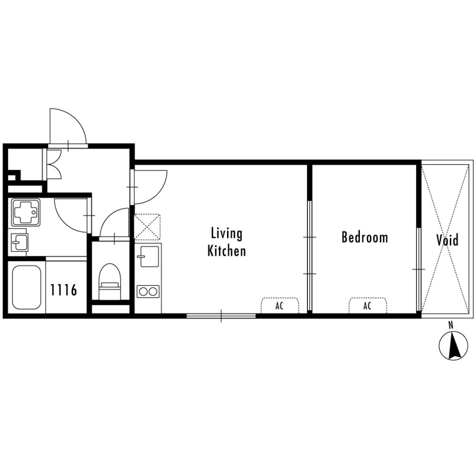 GRANPASEO東新宿Ⅱ　206の間取り図