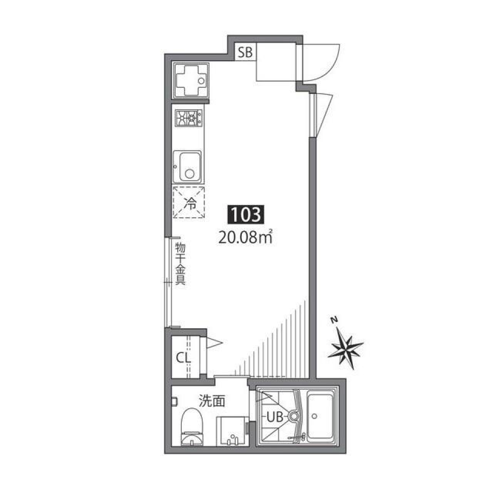 心が躍るライトブルー 京王井の頭線 三鷹台駅まで徒歩8分の間取り図