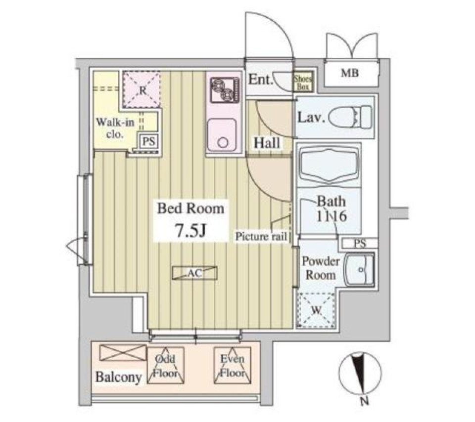 ＳＫ－ＯＮＥ市ヶ谷　901の間取り図