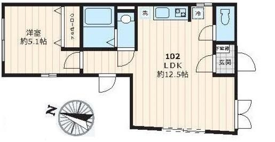 チェット・ベイカーが似合う部屋 の間取り図