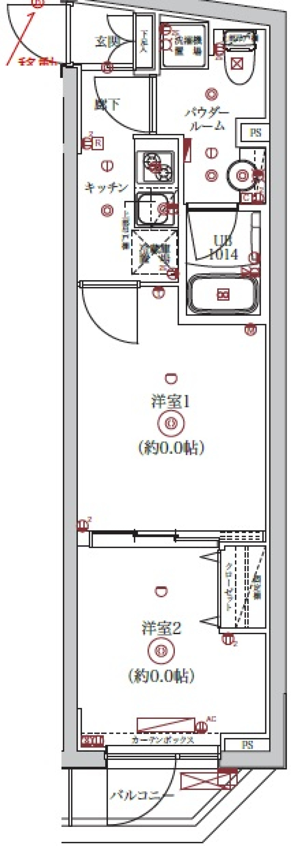 ユリカロゼ東武練馬　404号室の間取り図