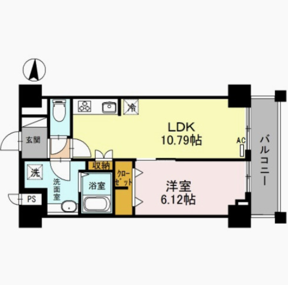 シャルム亀戸　802号室の間取り図