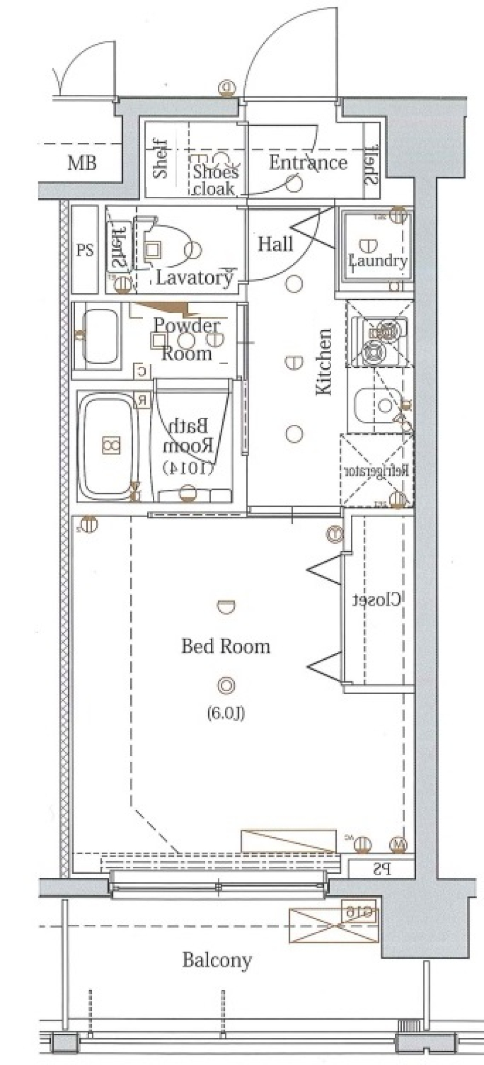 ブレシア多摩川レジデンス　202号室の間取り図