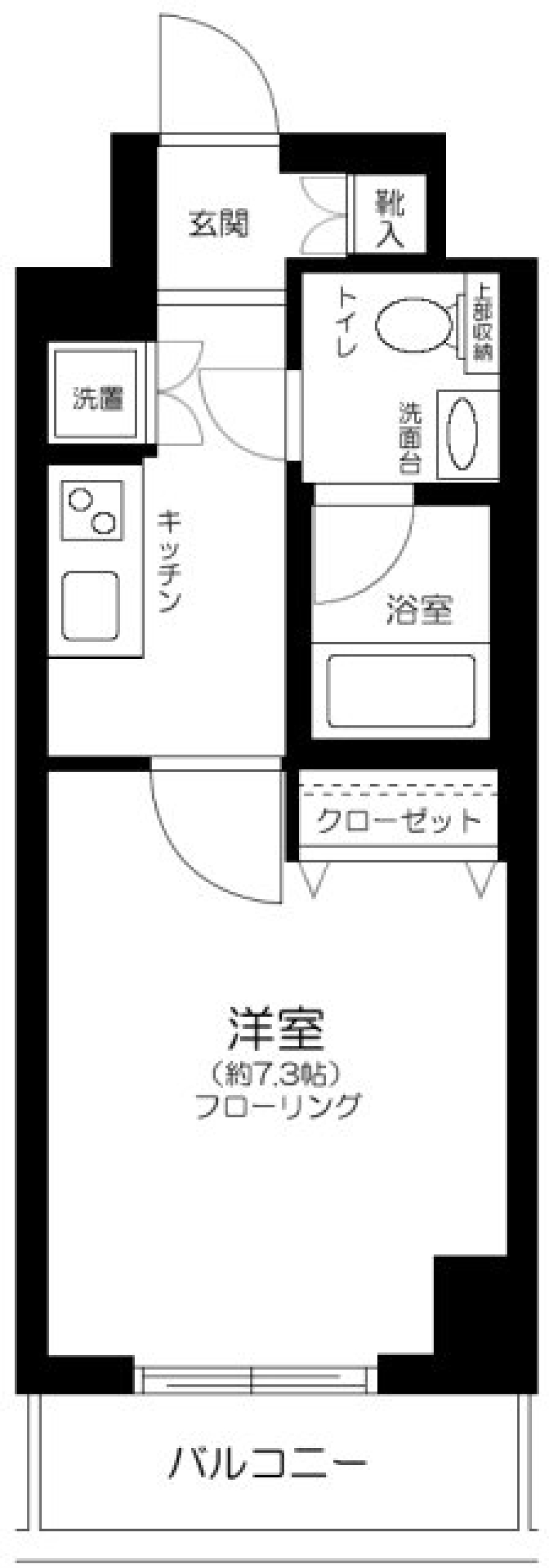 麻布界隈一人暮らしの間取り図