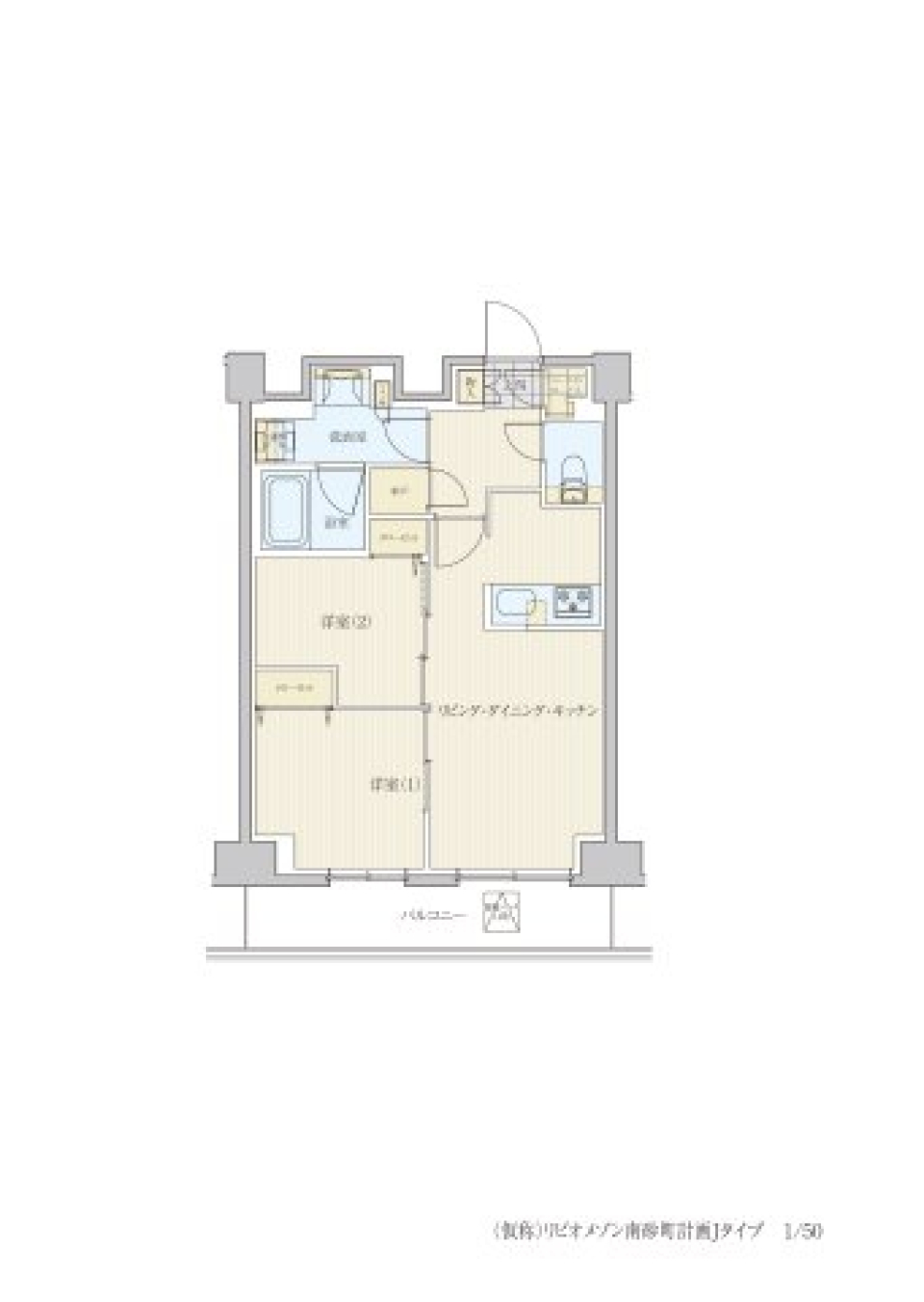 リビオメゾン南砂町　1402号室の間取り図