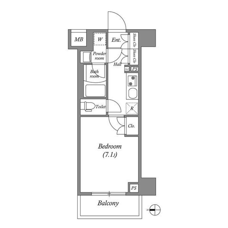 ＧＥＮＯＶＩＡ本所吾妻橋ｓｋｙｇａｒｄｅｎ　604号室の間取り図