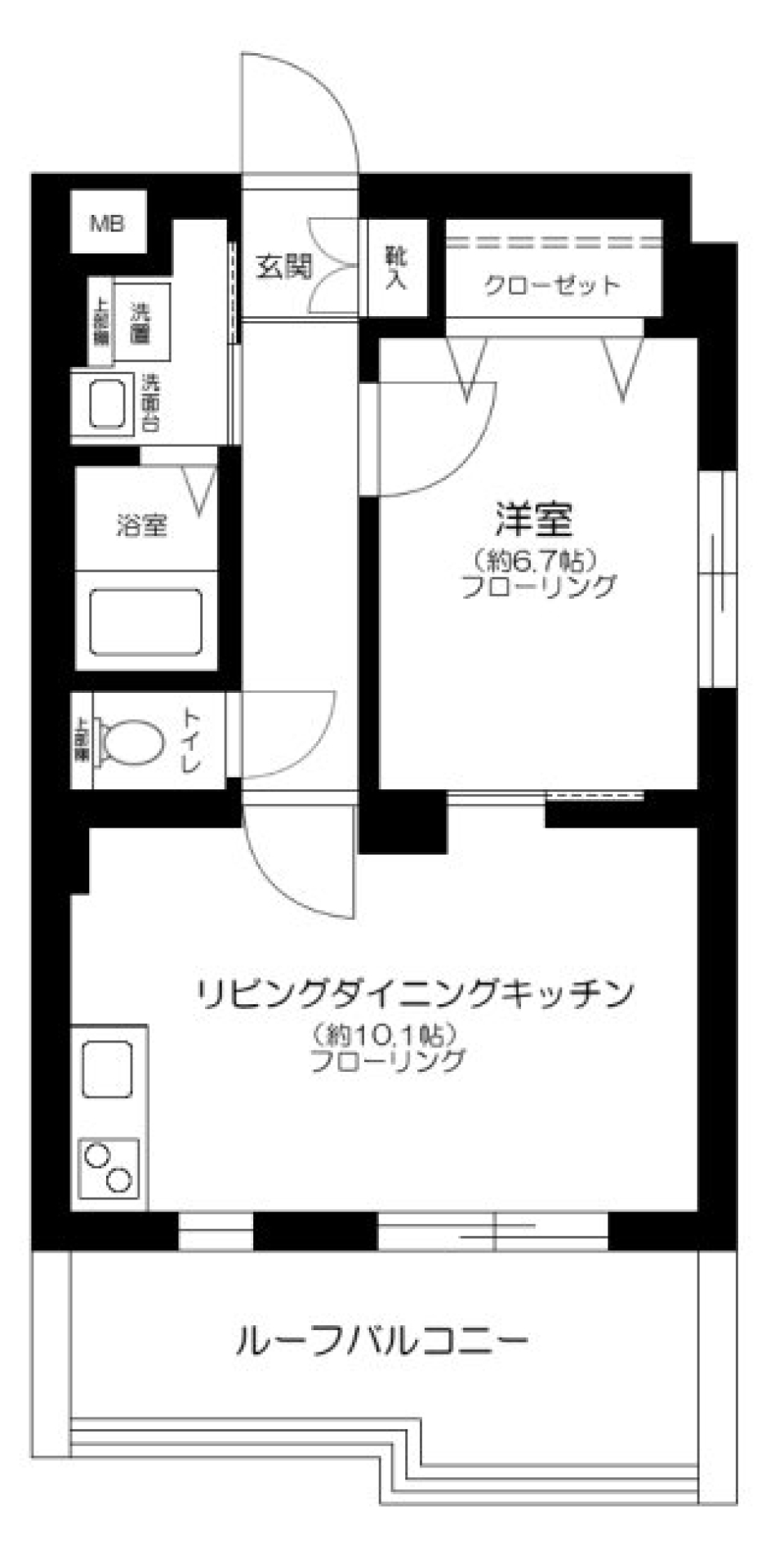 プラクティカル中野坂上　301号室の間取り図