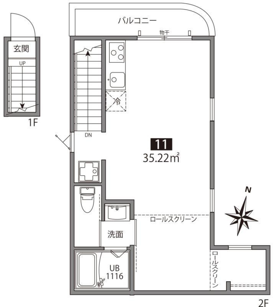 中野弥生町テラス　11の間取り図