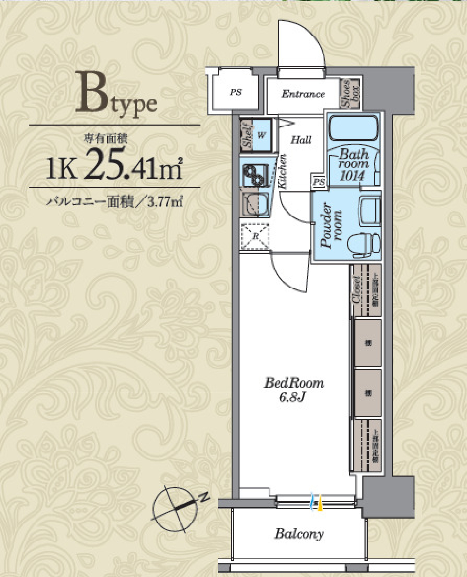 Log浅草／ログ浅草　1202号室の間取り図