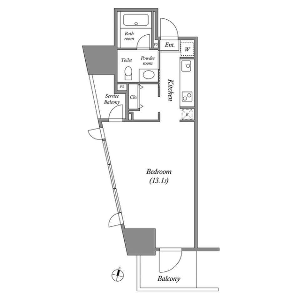 CAVANA＋麻布台 0703号室の間取り図