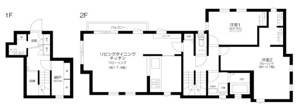 【築浅】小道を進んだその先に…の間取り図