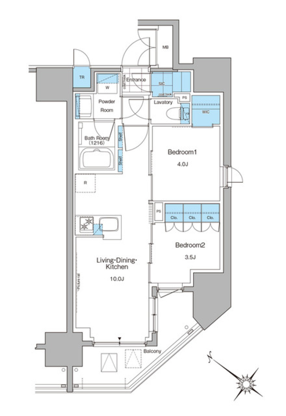 ルフォンプログレ西大井プレミア　405号室の間取り図