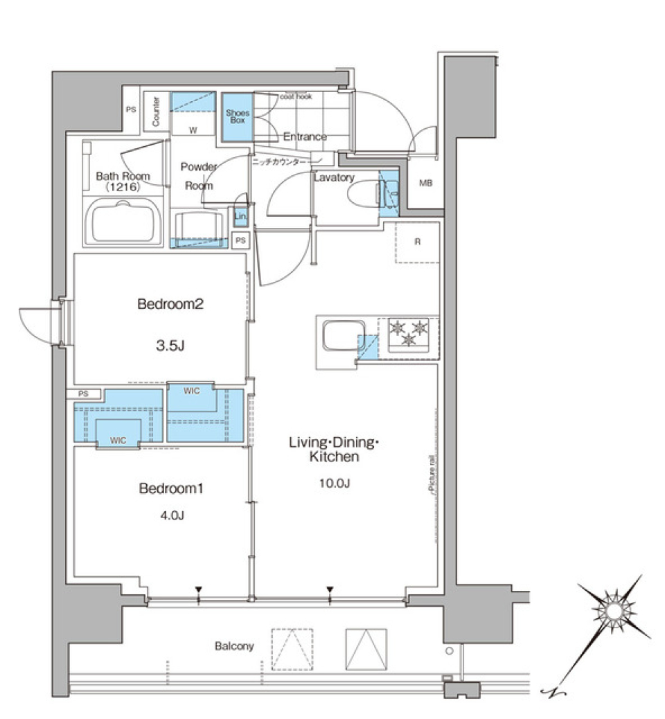 ルフォンプログレ西大井プレミア  414号室の間取り図