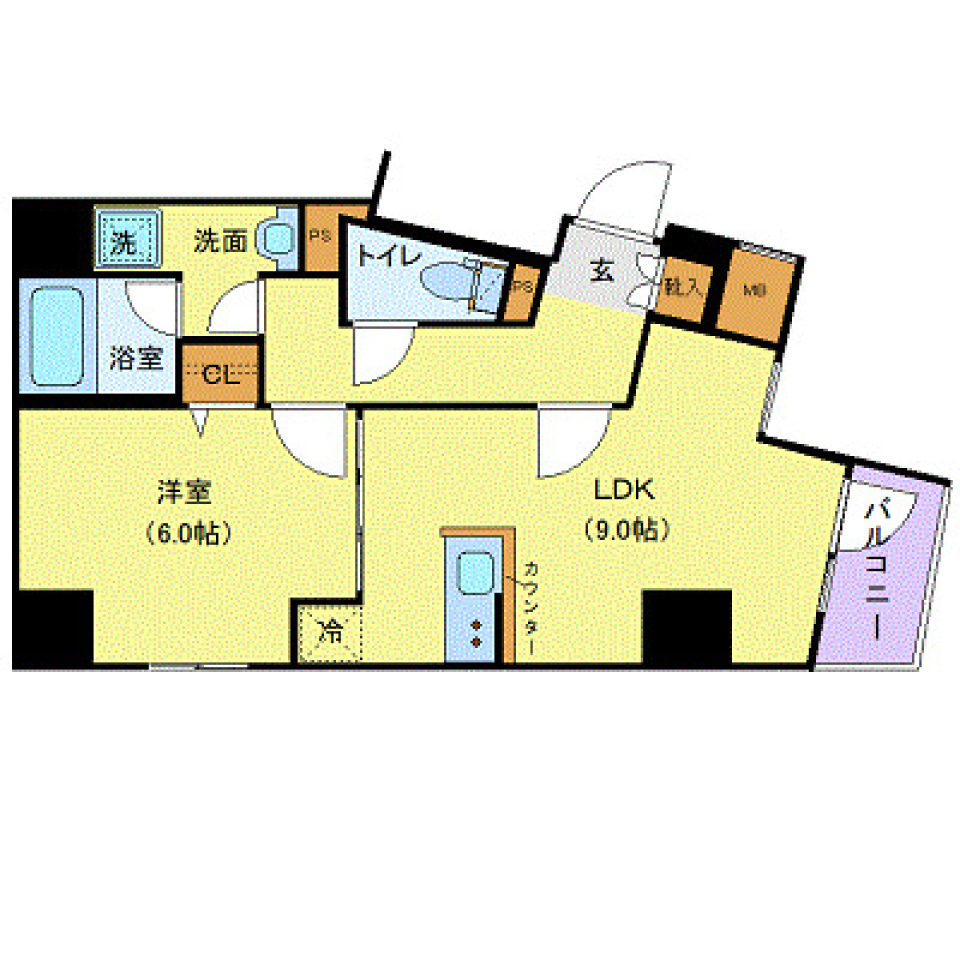 ジェノヴィア上野Ⅱスカイガーデン 703号室の間取り図