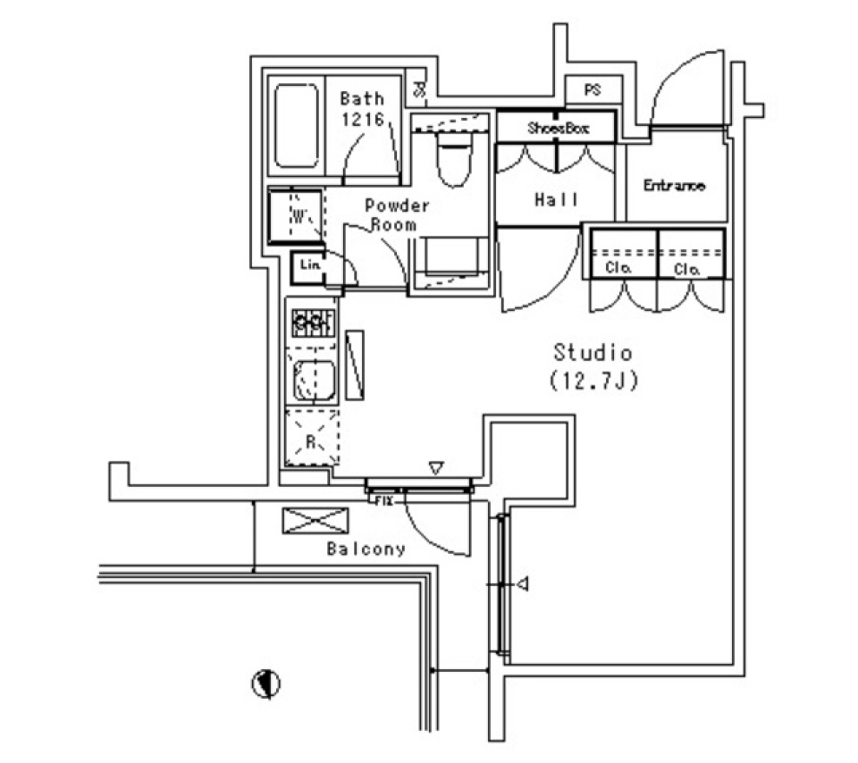 パークアクシス代官山 602号室の間取り図