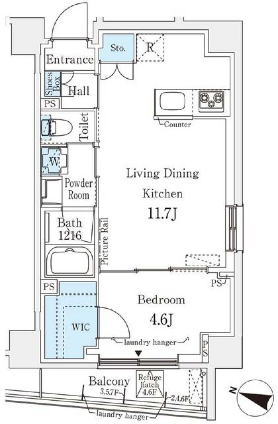 ブリューム西麻布 301号室の間取り図