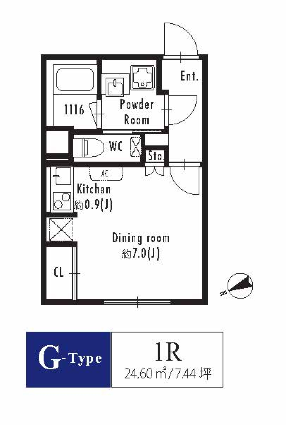 GRANPASEO西新宿 202号室の間取り図