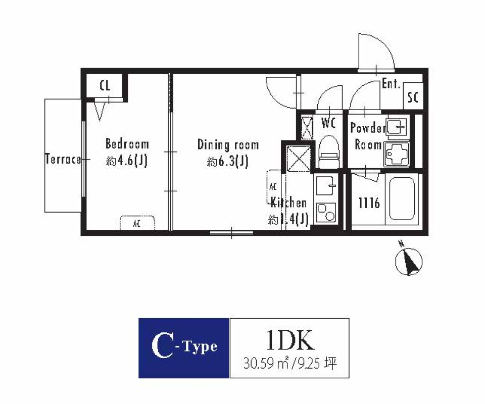 GRANPASEO西新宿 204号室の間取り図