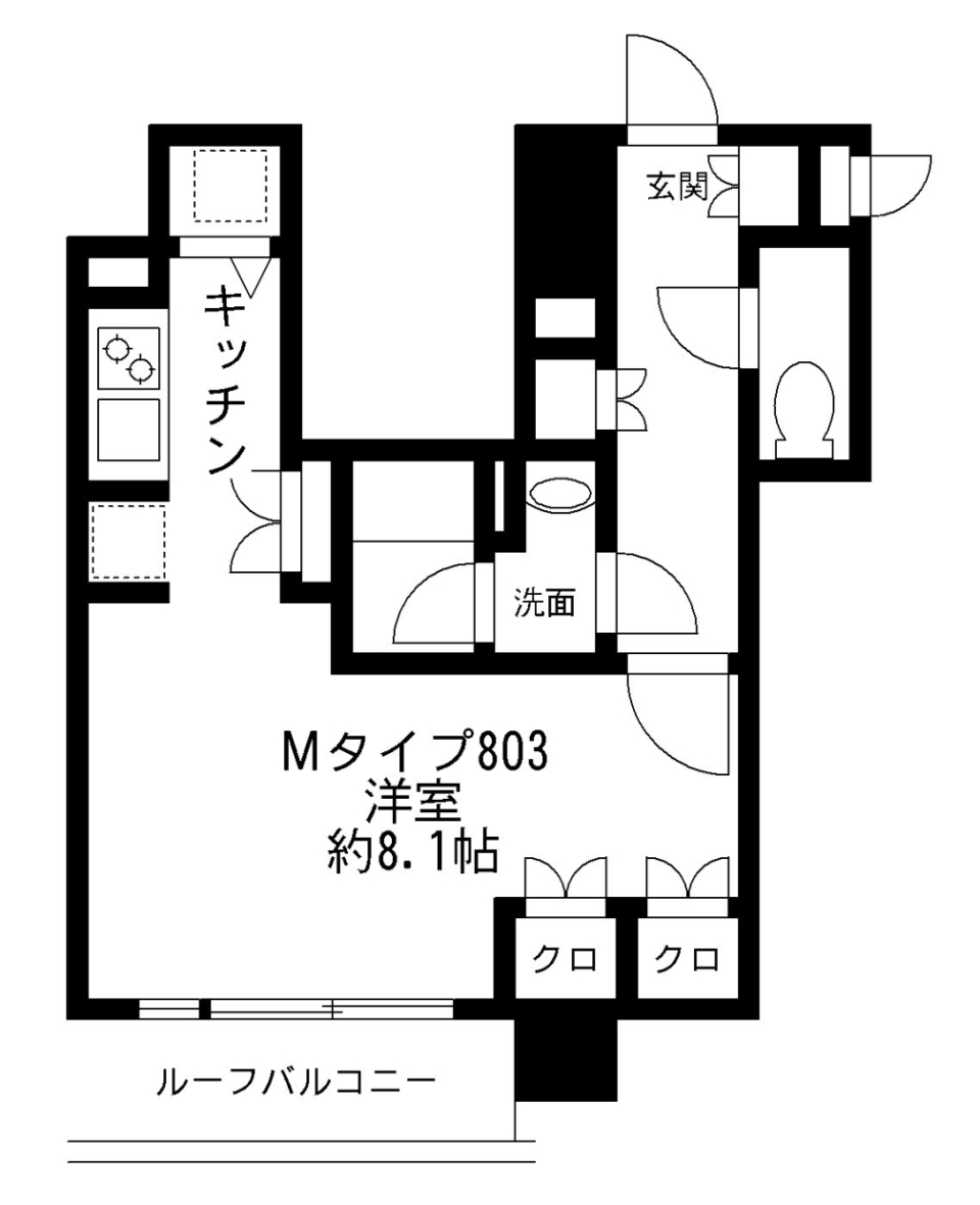 プライムアーバン番町 803の間取り図