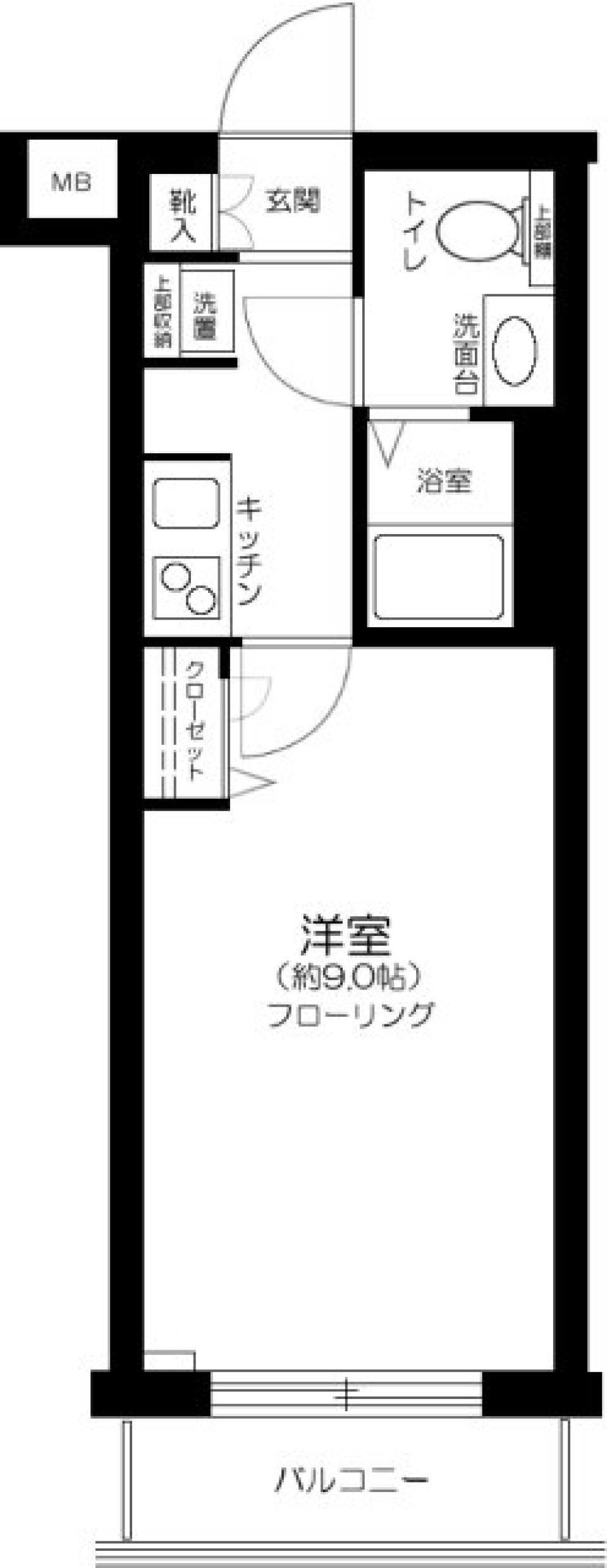 メイクスデザイン西馬込 407号室の間取り図