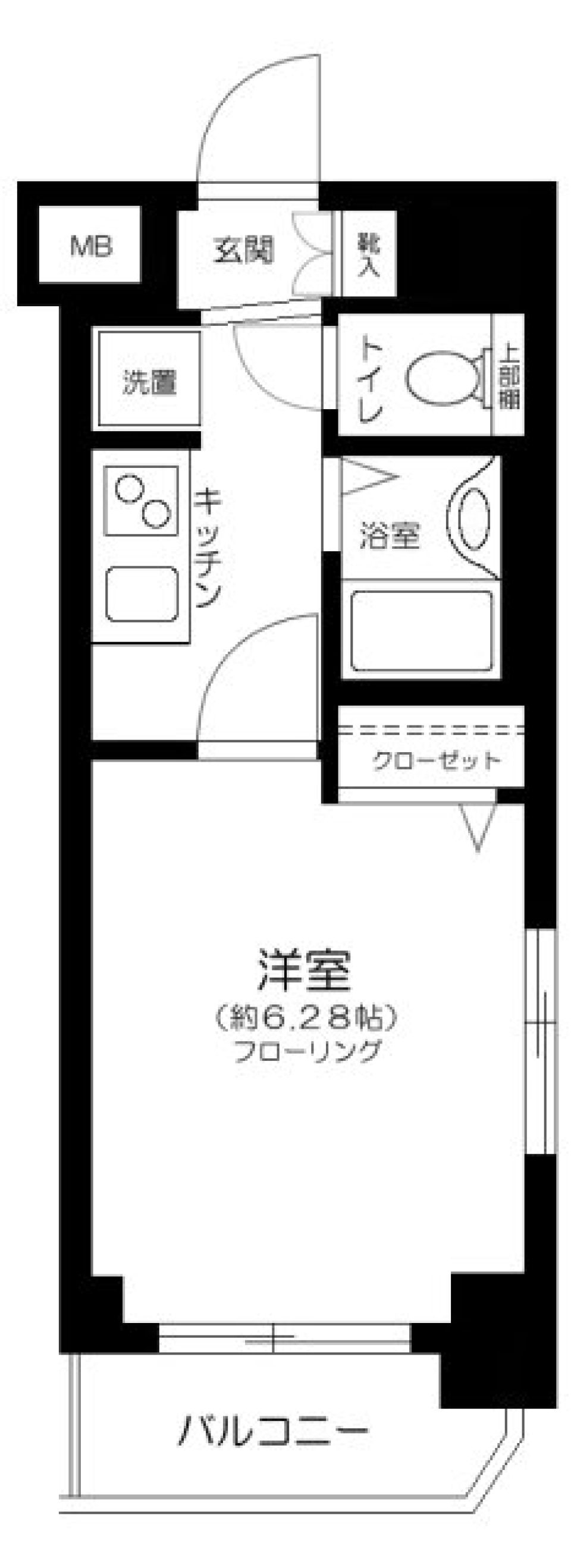 グローバン本所吾妻橋 401の間取り図