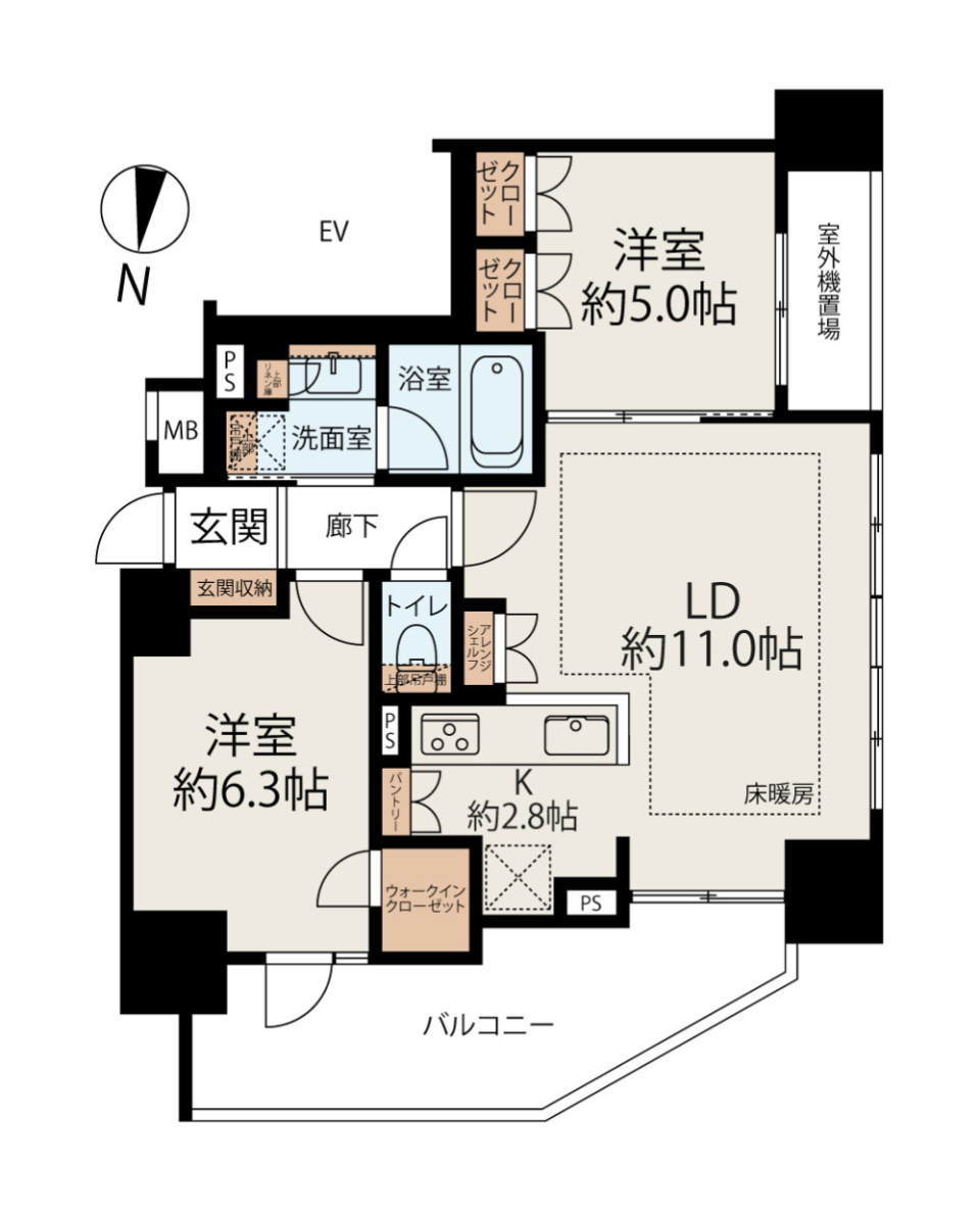 ライオンズ立石マークスフォート　601号室の間取り図