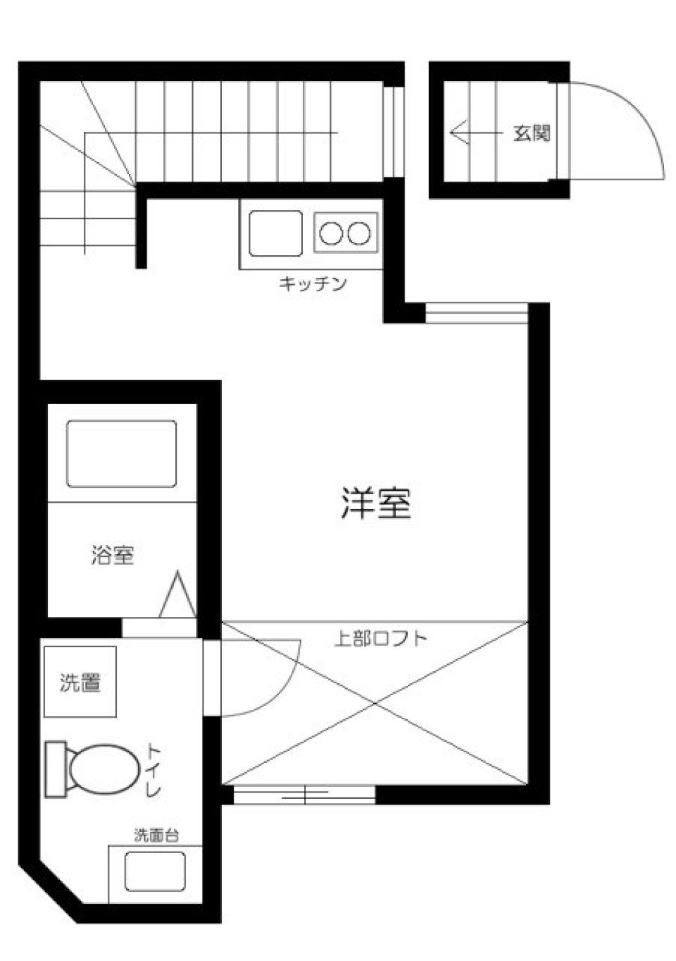 オーパスワン松庵 2Dの間取り図