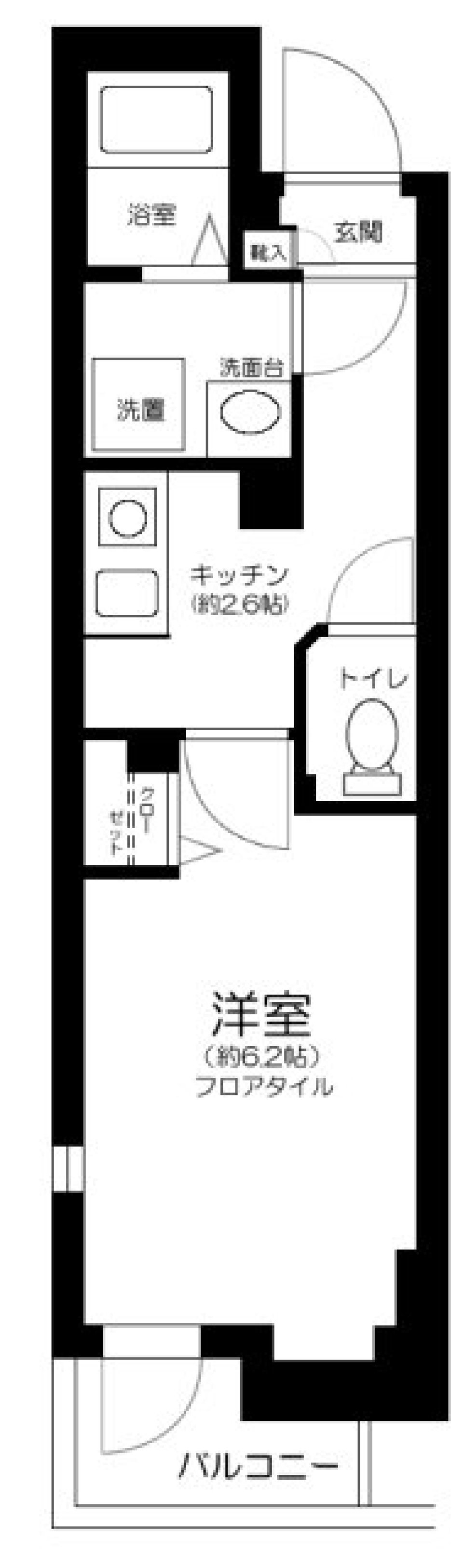 ＦＩＲＳＴ　ＨＯＵＳＥ　ＡＺＵＭＡＢＡＳＨＩ 302の間取り図