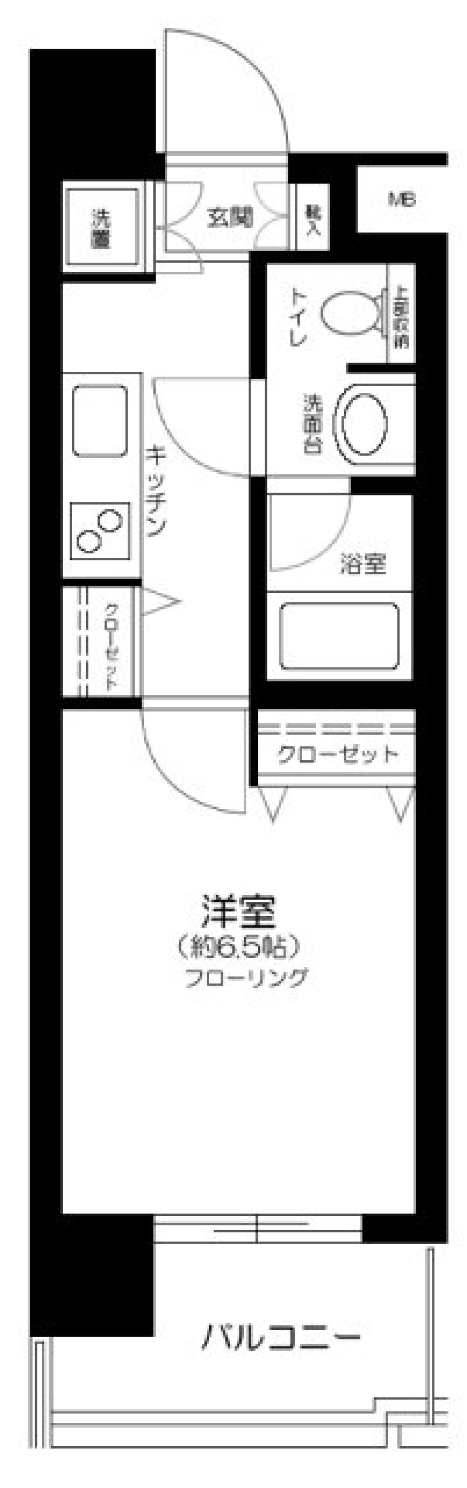 パレステュディオ渋谷本町 611号室の間取り図