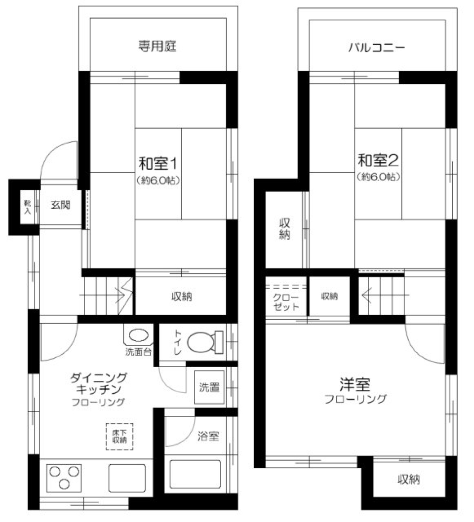 本羽田二丁目戸建の間取り図