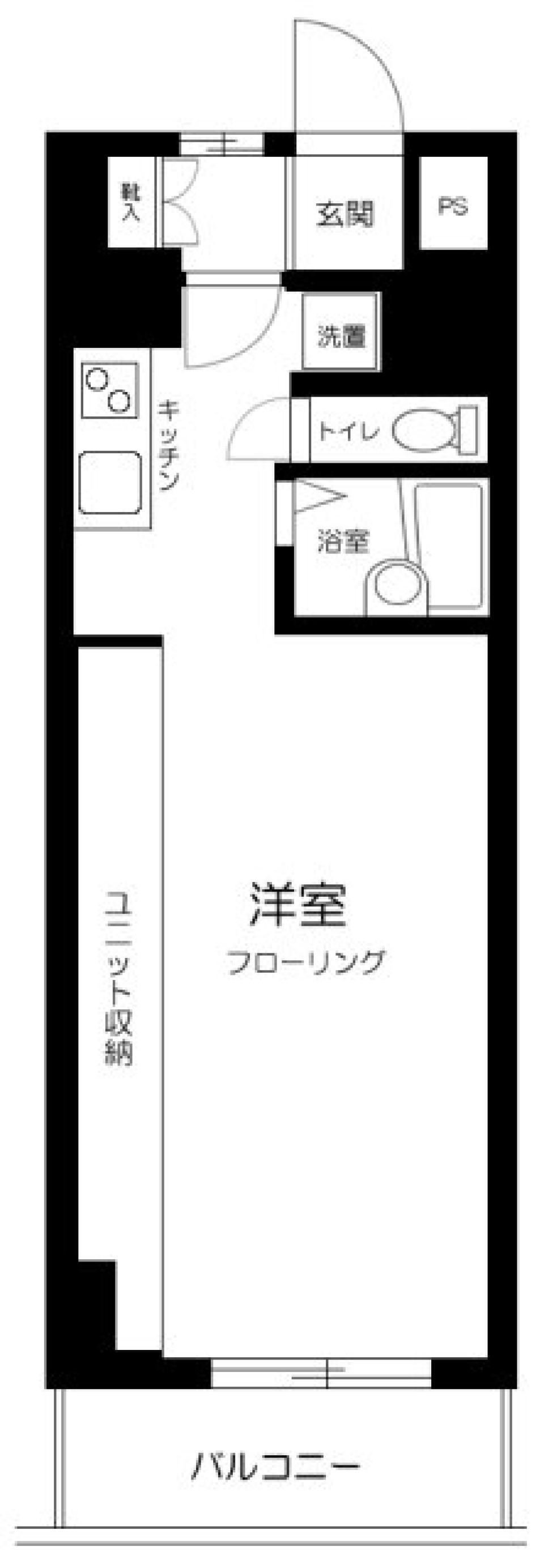 浜町グランドハイツ 1303の間取り図