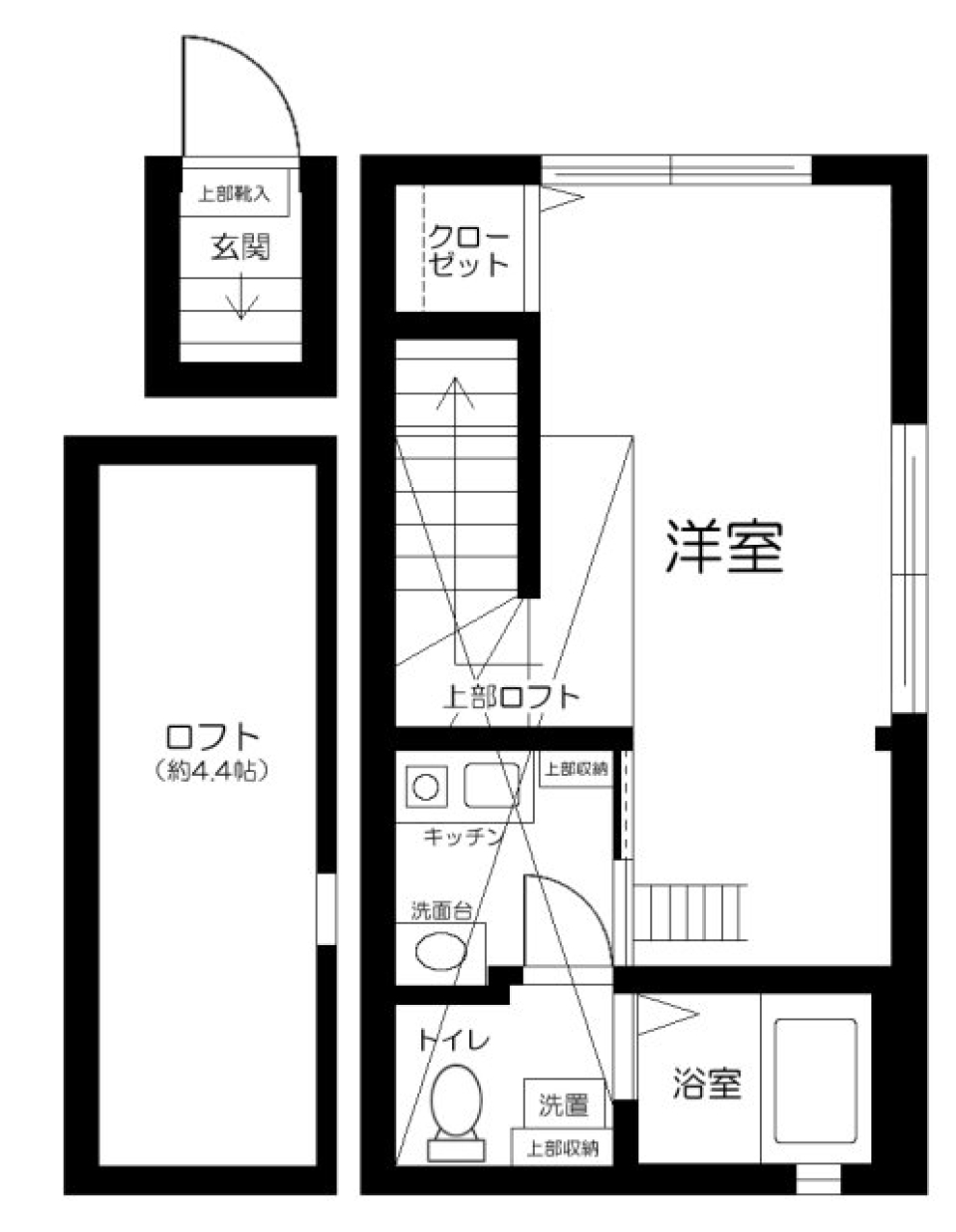 ヴィエント井草 201の間取り図