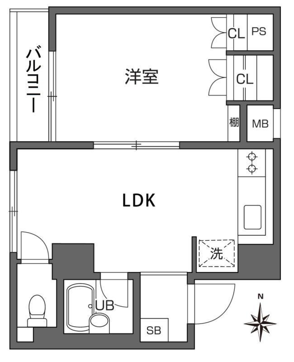 日暮里サンライズマンション　701号室の間取り図