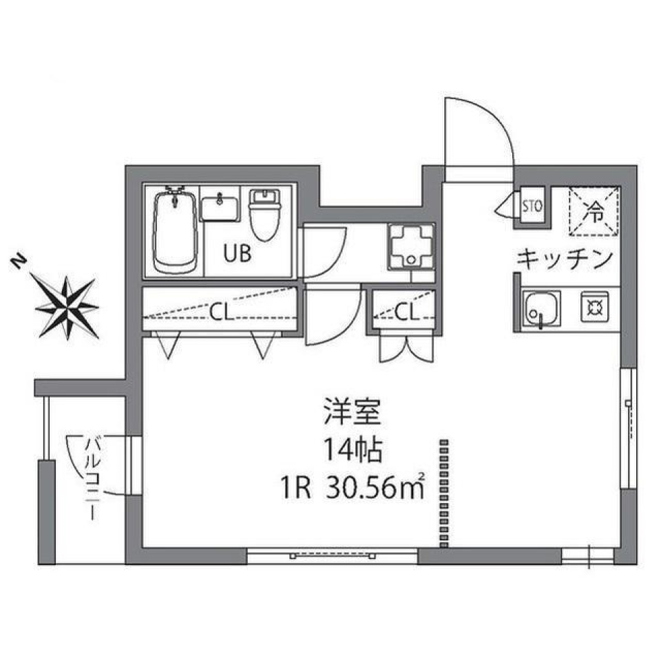 プラティーク門前仲町 201号室の間取り図