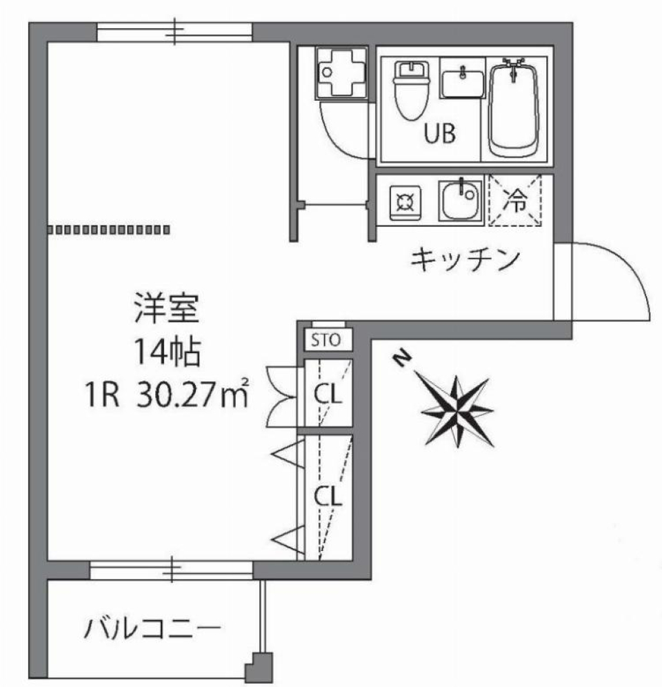 プラティーク門前仲町 502号室の間取り図